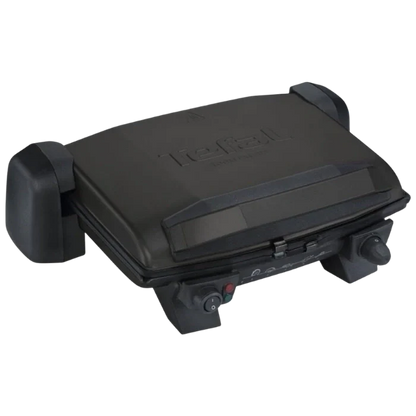 Black Tefal grill on a white background